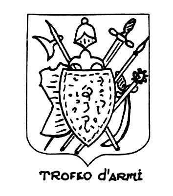 Image of the heraldic term: Trofeo d'armi